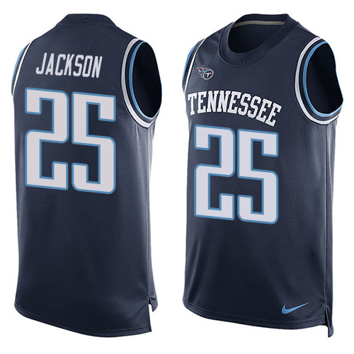 Nike Titans #25 Adoree' Jackson Navy Blue Alternate Men's Stitched NFL Limited Tank Top Jersey